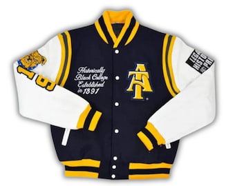 North Carolina A&T State University Aggie Pride Blue Varsity Jacket - All Sizes