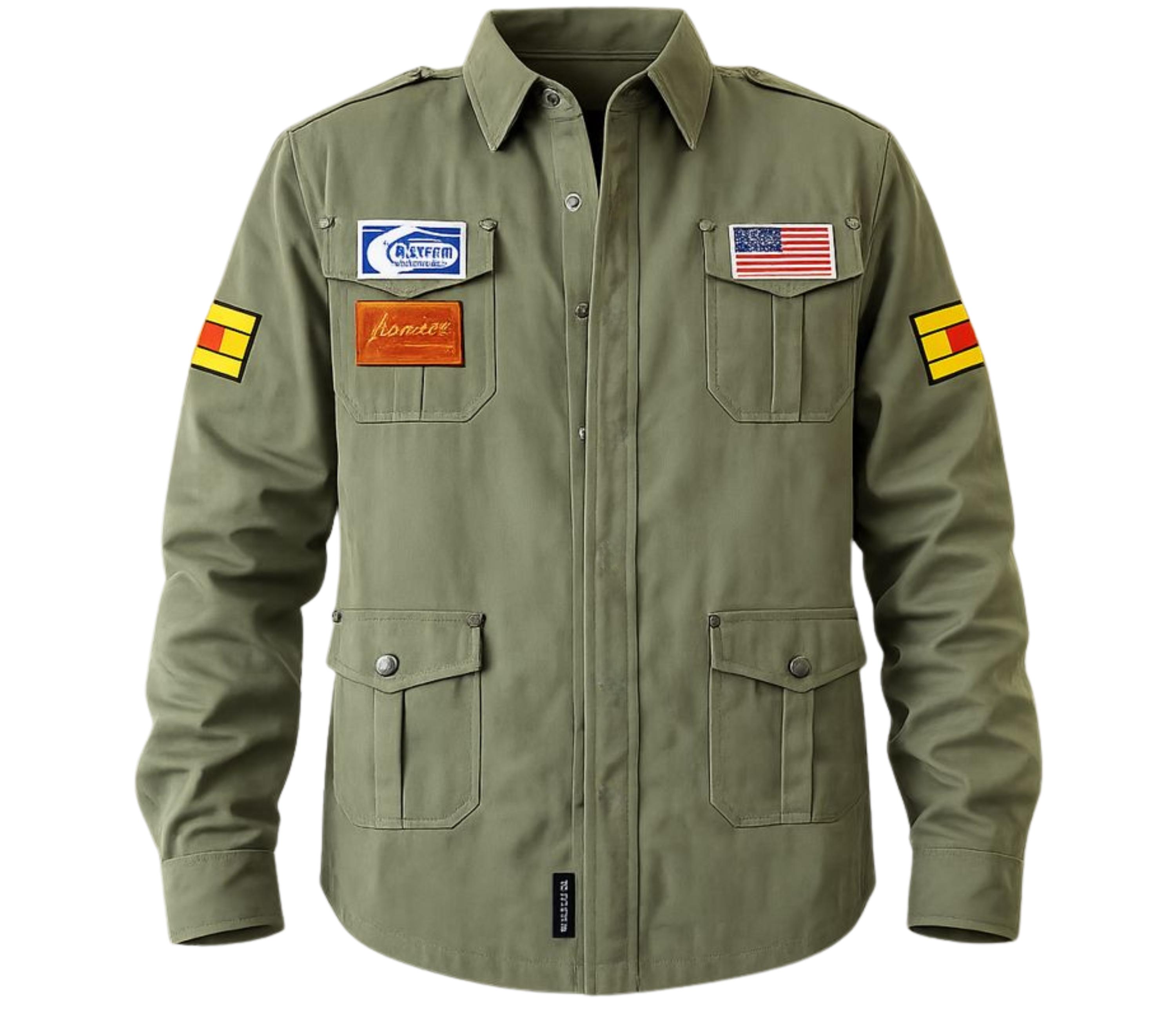 ジャケット・アウター go-getters REMAKE DOCKING MILITARY SHIRT Handmade James Sunderland Jacket Silent Hill SH2 Men Green Field