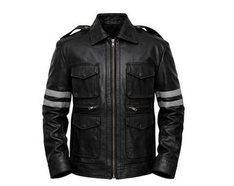 Leon S. Kennedy Resident Evil 6 Leather Jacket – RE6 Black Biker