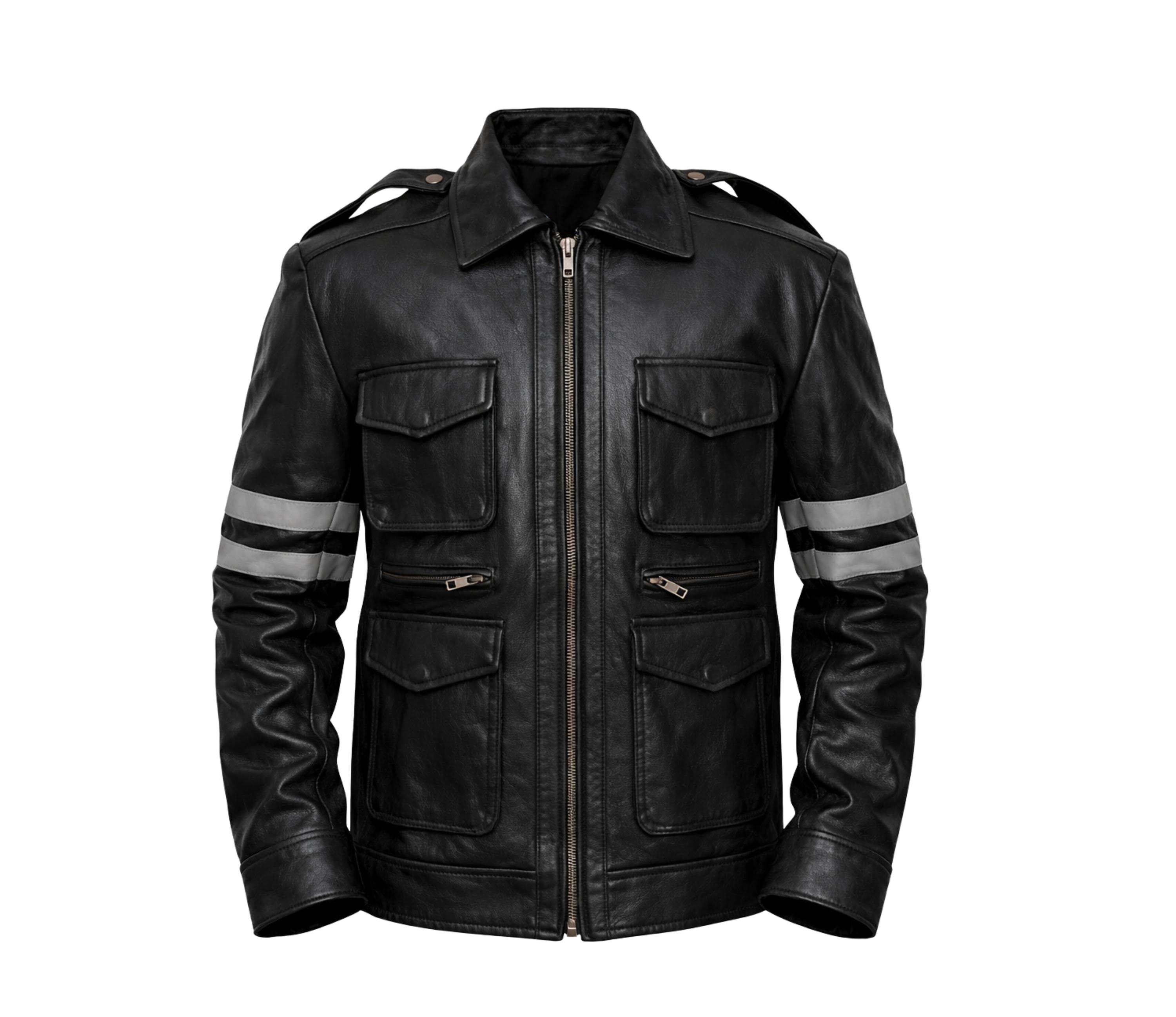 Leon S. Kennedy Resident Evil 6 Leather Jacket – RE6 Black Biker