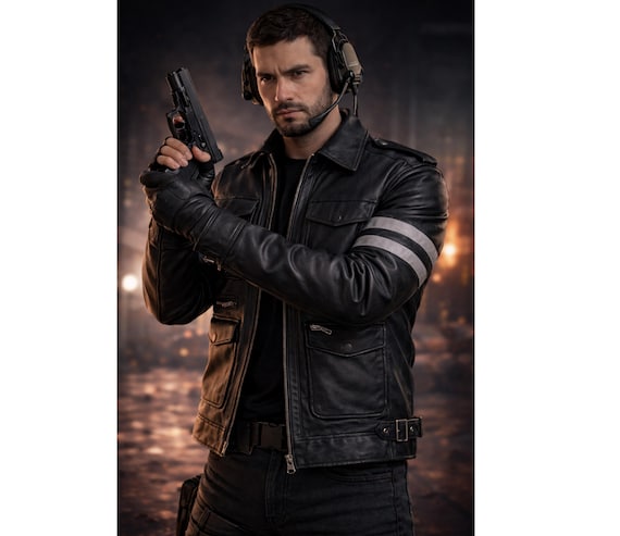 Leon S. Kennedy Resident Evil 6 Leather Jacket – RE6 Black Biker
