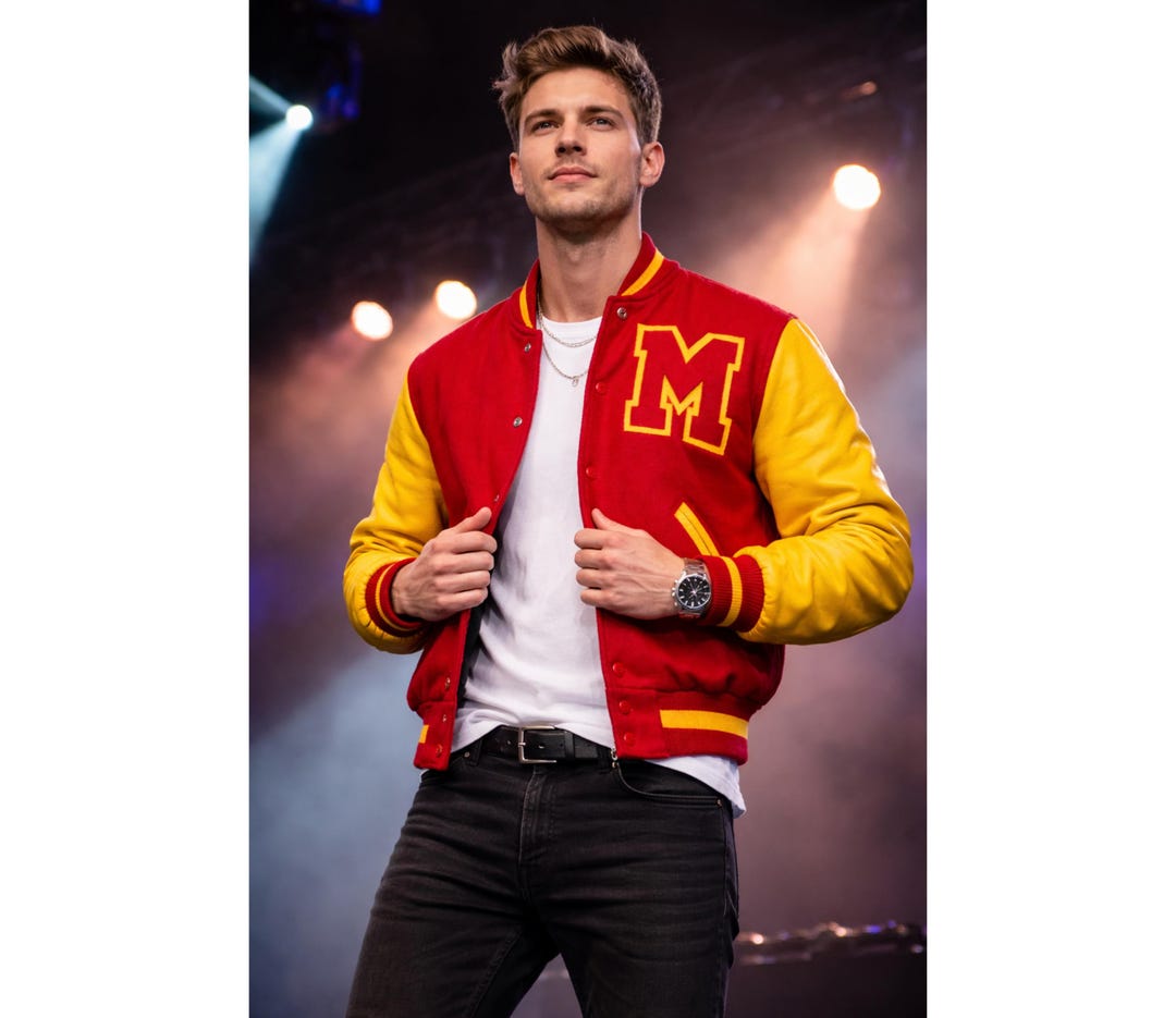 MJ Thriller Varsity Jacket Letterman – Michael Jackson Red Bomber