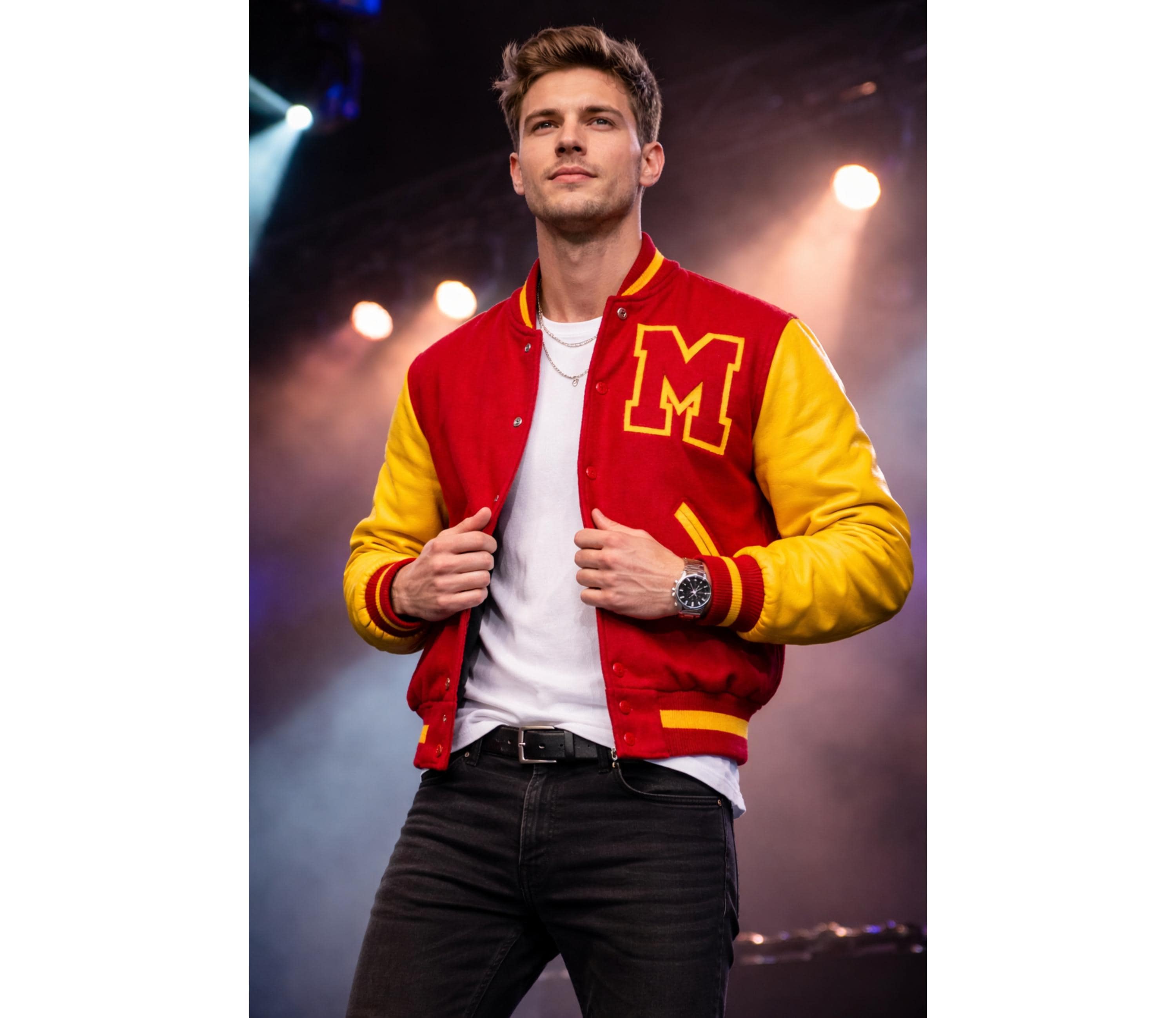 MJ Thriller Varsity Jacket Letterman – Michael Jackson Red Bomber