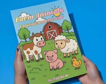 Farm Animals Coloring Book for Kids | 32 Pages (8.5x11") | Instant Download