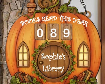 Book Tracker Sign, Books Read This Year Counter, Personalized Book Log, Custom Library Decor, Bookish Home Sign, Gift for Bookworm