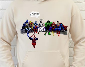 And That’s How I Saved the World Hoodie, Superhero Comic Hoodie, Funny Geek Gift, Graphic Unisex Hoodie