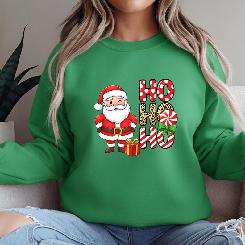Funny Santa Christmas Sweatshirt, Nightmare Before Xmass Top, Gift for Women Groen