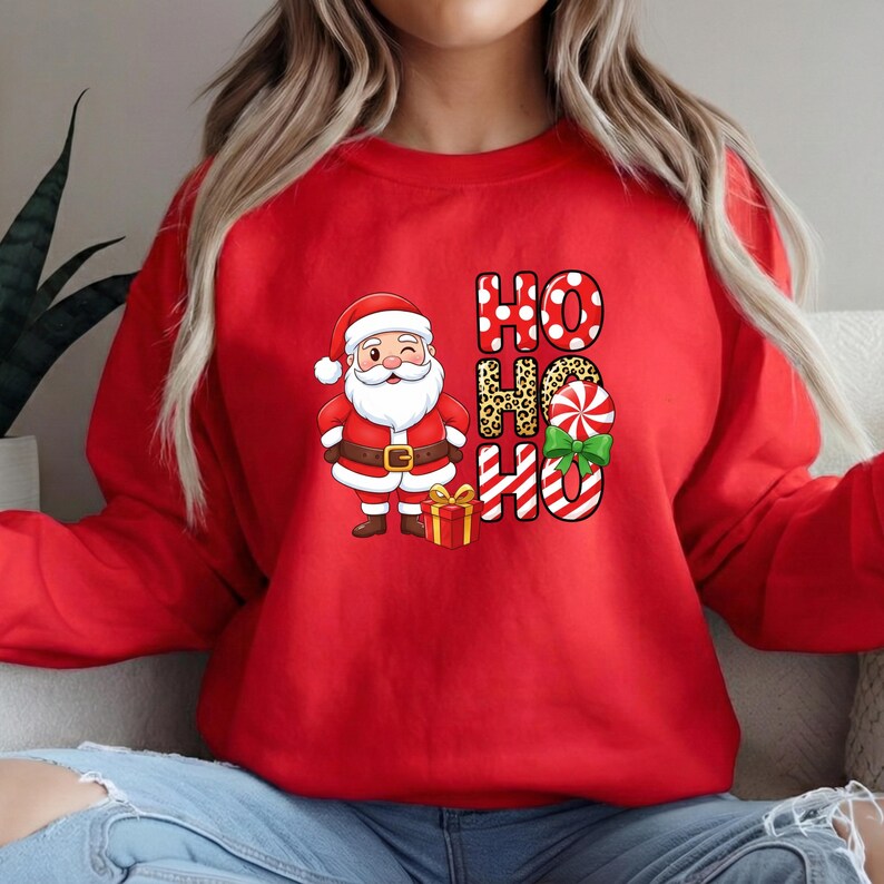 Funny Santa Christmas Sweatshirt, Nightmare Before Xmass Top, Gift for Women Rood