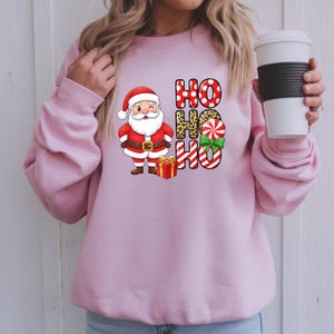 Funny Santa Christmas Sweatshirt, Nightmare Before Xmass Top, Gift for Women Roze