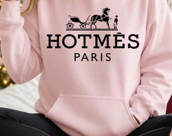 Hotmes Paris Hoodie, French Luxury Parody Hoodie, Minimalist Designer Inspired Sweatshirt, Chic Paris Aesthetic Hoodie, Unisex Cozy Pullover