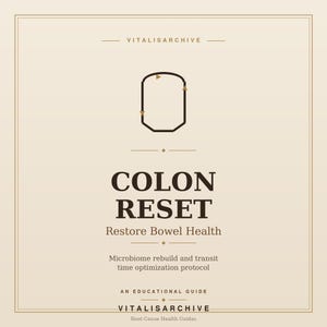 Colon Reset Blueprint PDF | Microbiome Restore, Transit Time and Butyrate Protocol | Gut Detox and Bowel Health Guide