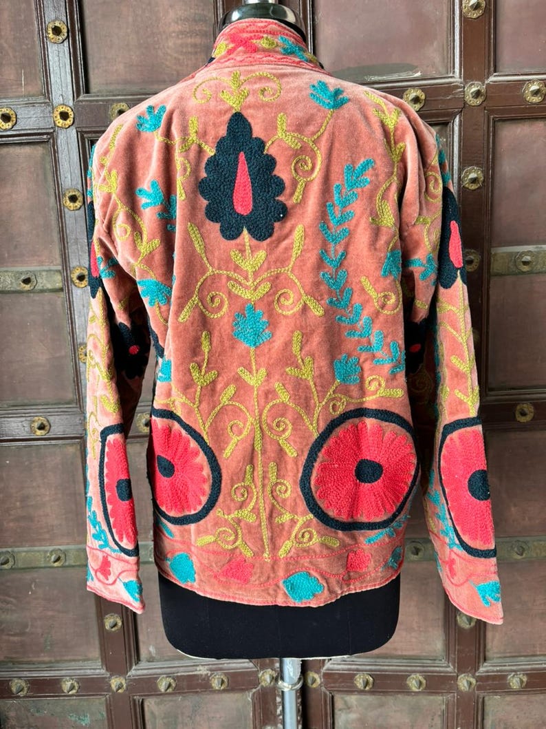 Bohemian Coat, Velvet Boho, Artisan Jacket, Ethnic Jacket, Persian Vest, Unique Womens Jackets, Velvet Suzani Embroidered Jacket, Bohemian Jacket Women, Bohemian Mosaic Coat, Long Boho Embodied Jacket, Bohemian Embroidered Jacket, Boho Jackets, Boho Chic Jacket, Ethnic Coat, Suzani Velvet Long, Velvet Short Coat, Eclectic Long Coat, Art Coat, Boho Winter Jackets, Art to Wear Coat, Embroidered Festival Jacket, Boho Outerwear, Decorative Jacket