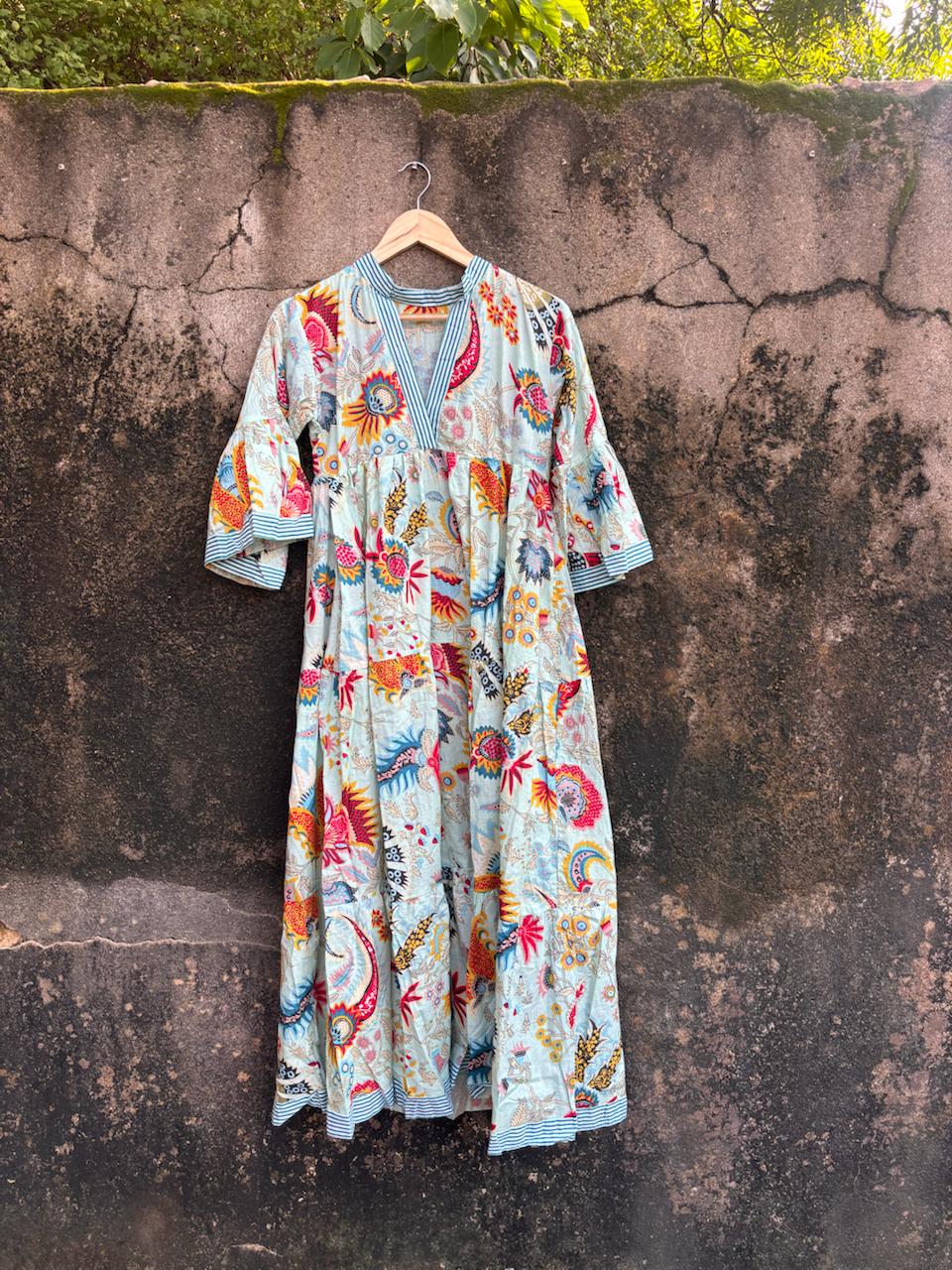 sachin and babi light blue dress Embroidered Midi Dress