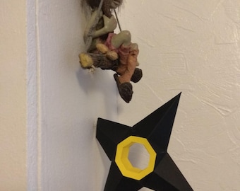 Low-Poly Shuriken Papercraft Template – Ninja Star Wall Decor (PDF, SVG, DXF)