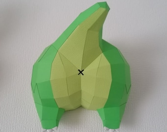 3D Papercraft Funny Crocodile Butt Digital Template - Pdf Svg Dxf | Cucul Croco | DIY