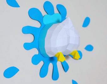3D Papercraft Duck Butt - Pdf Svg Dxf Download | Cucul Canard | Funny DIY Paper Model