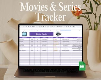 Movies and Series Tracker | Google Sheets | Film & TV Tracker Template | Digital Watchlist Spreadsheet