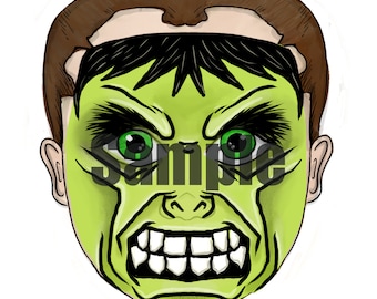 Super Hero Set DIGITAL DOWNLOAD Face Paint Painting Design Board ...