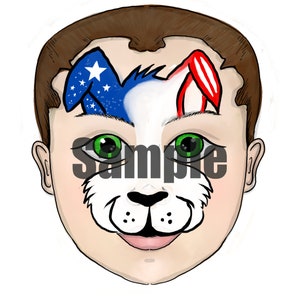 Face painting 4th of July board