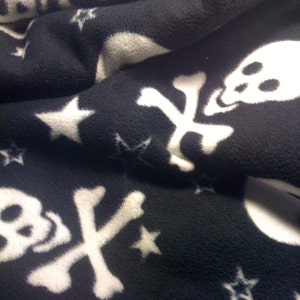 Dog Park Hooligans Punk rock puppy. Pirate skull and stars fleece dog hoodie image 4