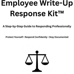 Employee Write-Up Response Kit™ | HR Response Letters, Scripts & Documentation Tools | Digital Download