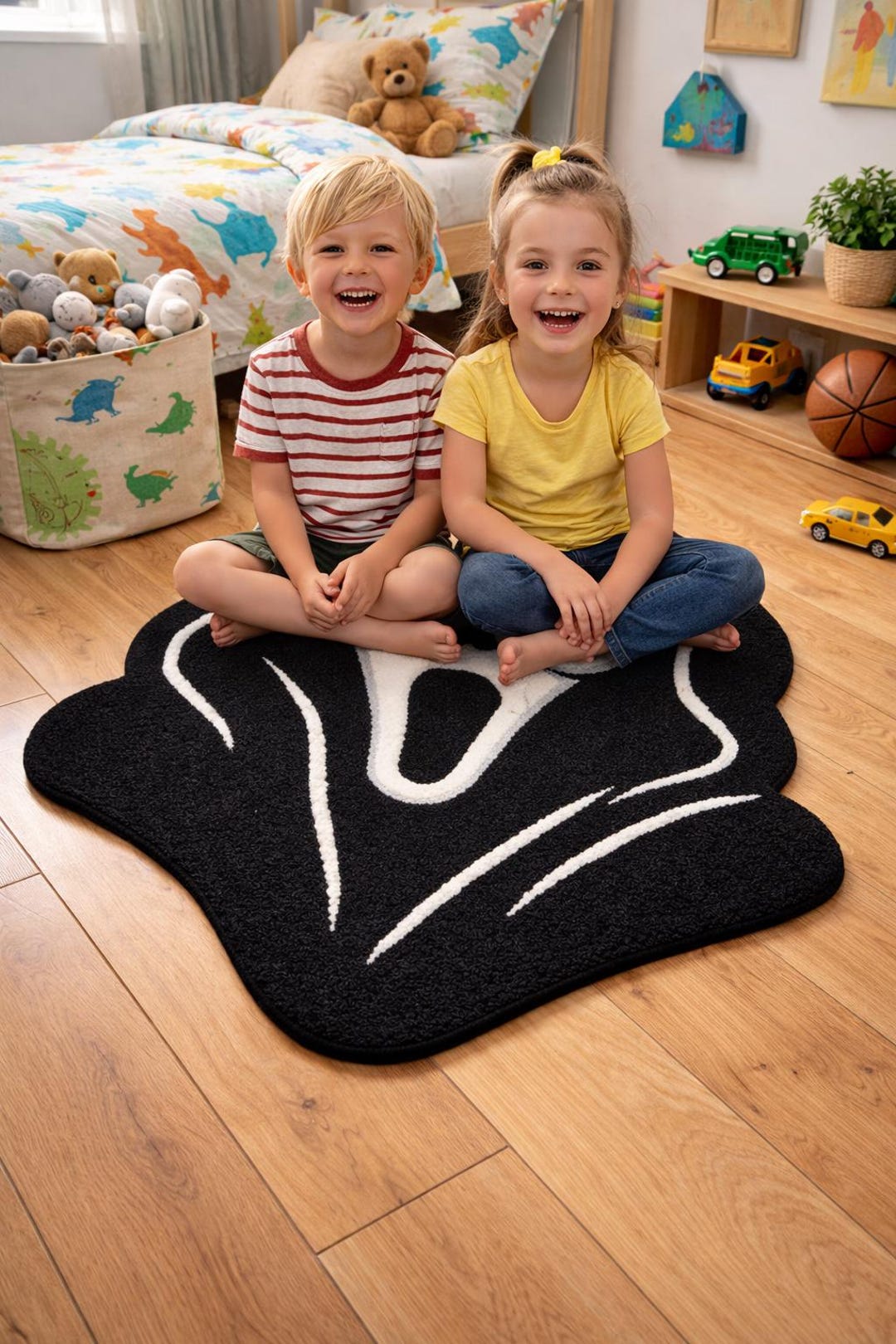 Horror Tuft Rug Scream Ghostface Rug | Horror Aesthetic Tufted Carpet | Black & White ...