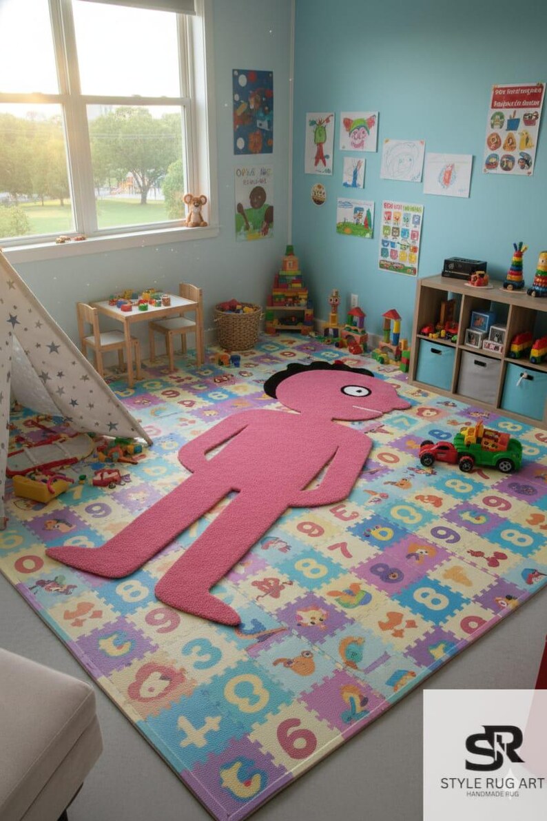 Pink Rug Tuftitng Pink Prismo Rug: Handmade Tufted Cartoon Rug, Adventure Time Custom ...