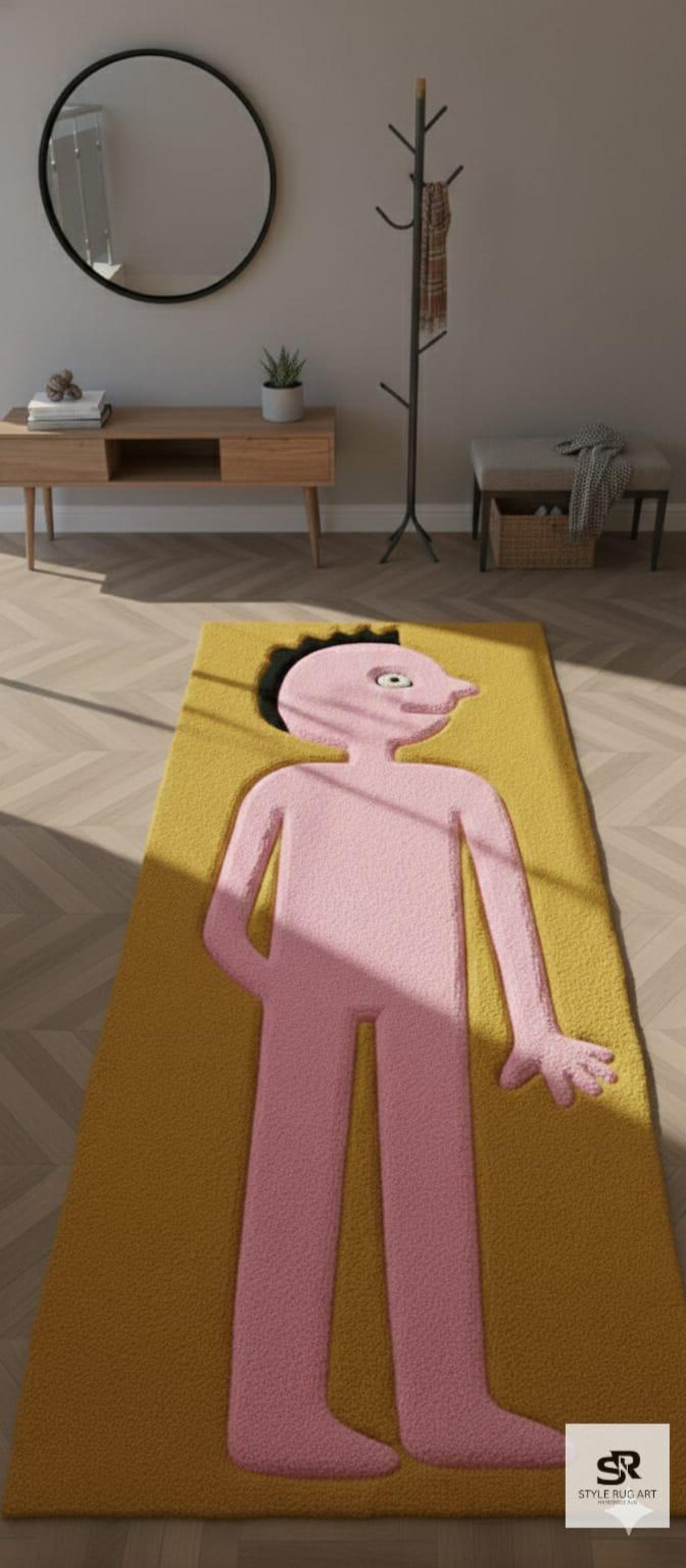 Pink Rug Tuftitng Pink Prismo Rug: Handmade Tufted Cartoon Rug, Adventure Time Custom ...