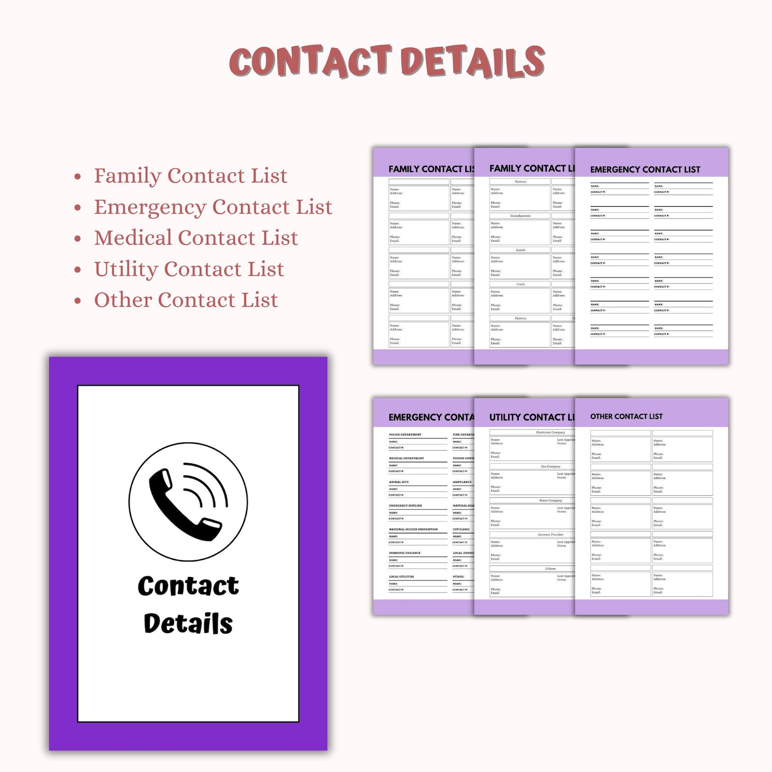 Just in Case Binder Printable Emergency Binder Fillable PDF What If ...