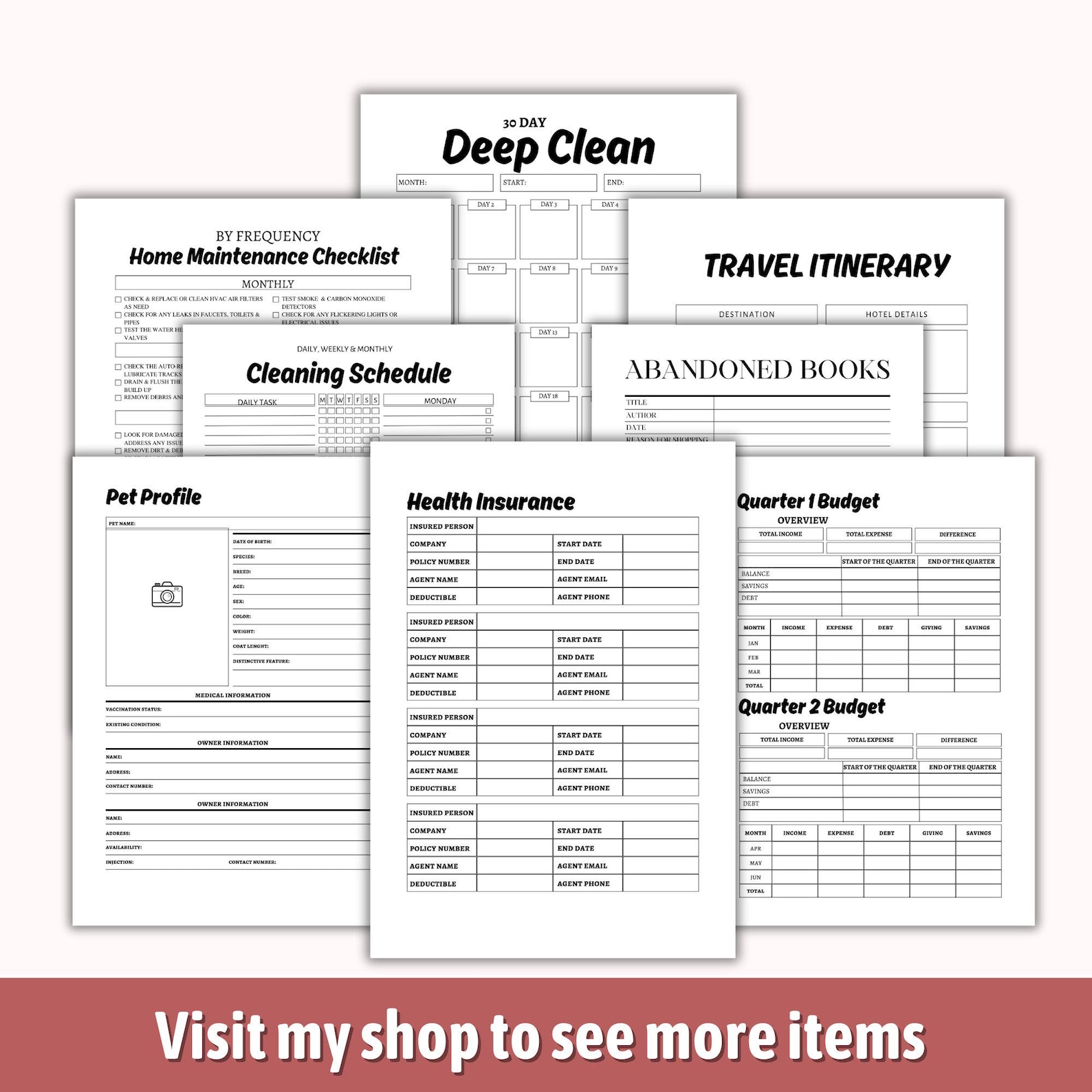 Just in Case Binder Printable Emergency Binder Fillable PDF What If ...