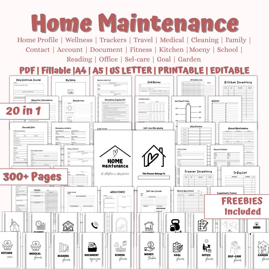 2026 Home Management Binder, Busy Mom Life Planner (printable PDF) - Etsy
