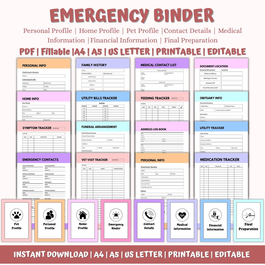 The Ultimate Just in Case Binder: an Emergency and End of Life Planner ...
