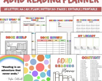 ADHD Planner Bundle for Adults, Ultimate Life Planner (Printable A4 A5)