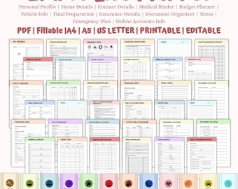 Emergency Life Planner, Legacy Journal, End of Life Preparation (PDF)