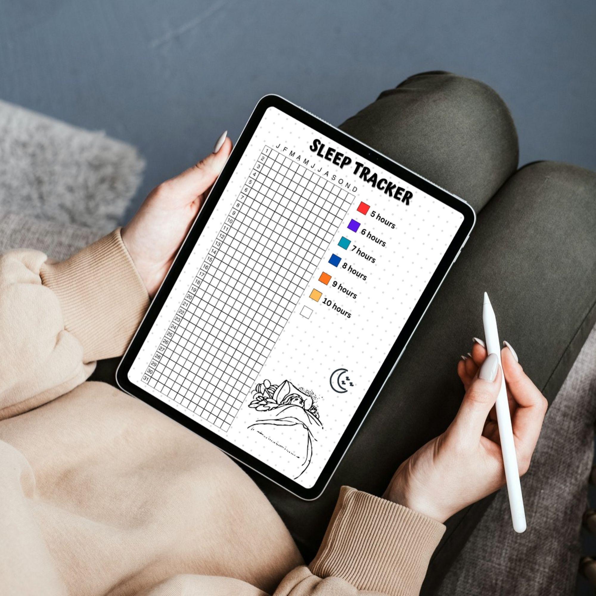 Yearly Sleep Tracker Printable,bullet Journal Pre Made,a4 Journal ...