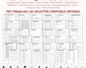 End of Life Planner, Final Wishes, Estate Planning (Digital Download)