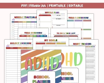 2025-2026 Student Digital Planner, Study Organizer (PDF)