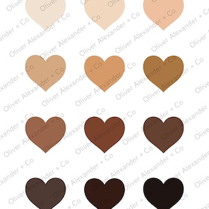 Printable Skin Color Hearts SVG + PNG + JPEG, Unity Png, Black Lives Matter Svg, Equality Svg, Be a kind Human svg, Cricut Cut File