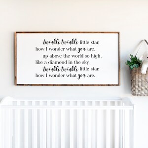 Twinkle Twinkle Little Star Nursery Quote Art, Nursery Decor Printable Wall Art, Baby Shower Gift