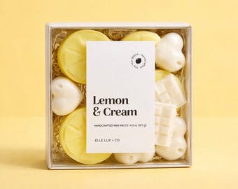 Lemon Wax Melts | Lemon Cream Wax Melt Set | Bakery Scent Wax Melts | Gift for Her | Soy Blend Wax Melts | Cute Wax Melts | Handmade