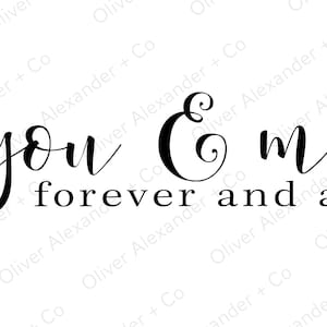 Io e te SVG + PNG + JPEG, Segno di nozze in legno Svg, Arredamento camera da letto Svg, Agriturismo Svg, Matrimonio Svg, File taglio Cricut