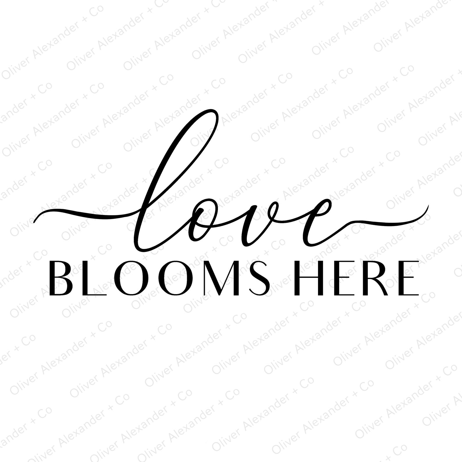 Love Blooms Here SVG PNG JPEG, Love Grows Here Svg, Love Svg Farmhouse