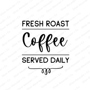 French Roast Coffee Sign SVG + PNG, Rustic Farmhouse Svg, Iced Coffee Svg, Silhouette Cut File