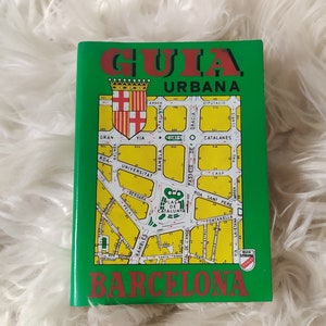 Vintage BARCELONA Mapa de la ciudad España calles y plazas 91' 92'