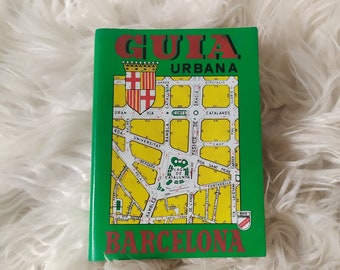 Vintage BARCELONA City Map Spain streets & squares 91' 92'