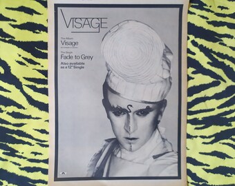 VISAGE Poster - 1980 Original NME - Fade to Gray - Midge Ure