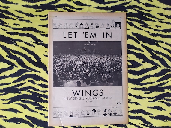 Original 1976 Wings Advert/poster, Rare Vintage Poster, Wings 