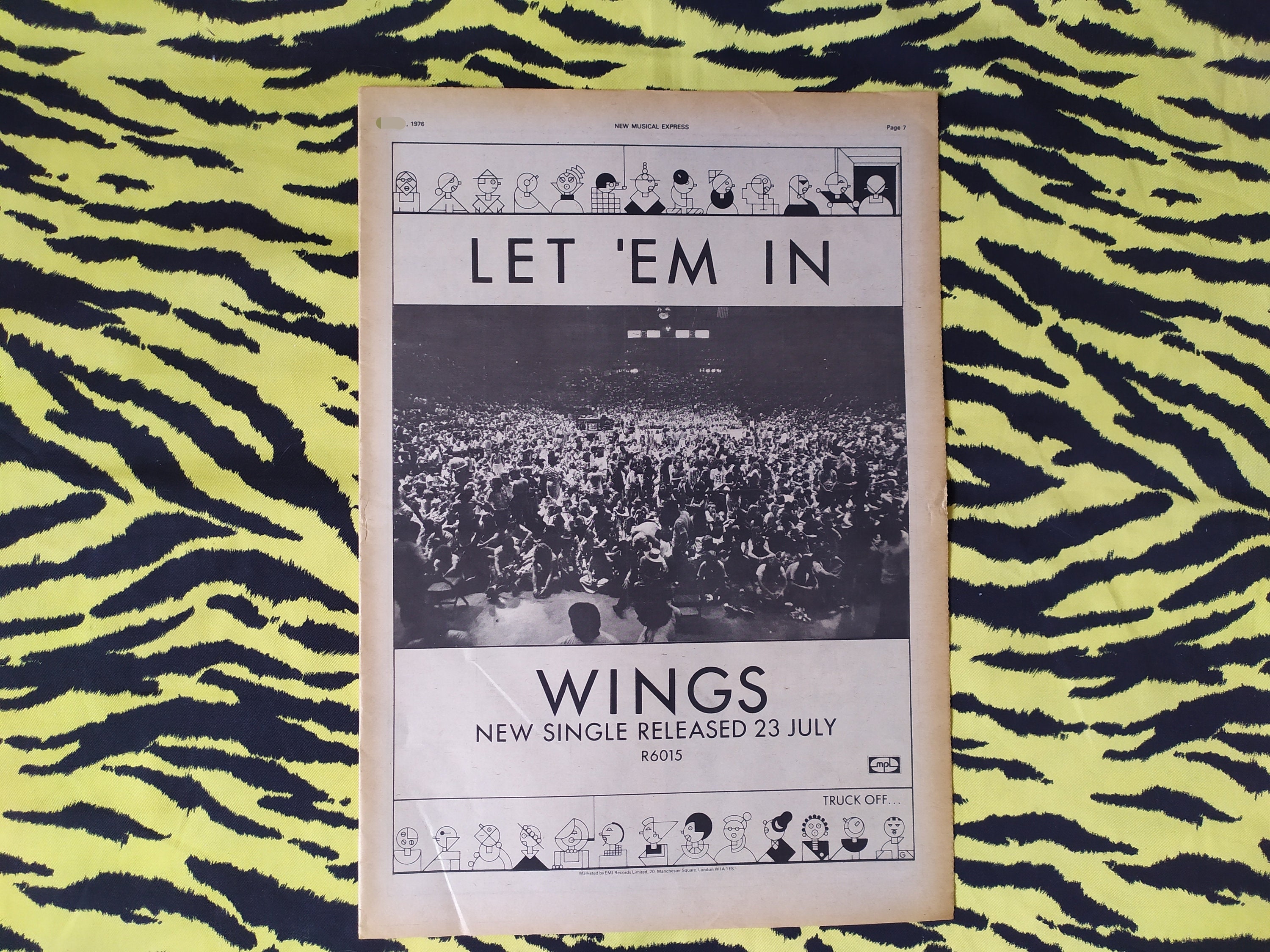 Original 1976 Wings Advert/poster, Rare Vintage Poster, Wings 