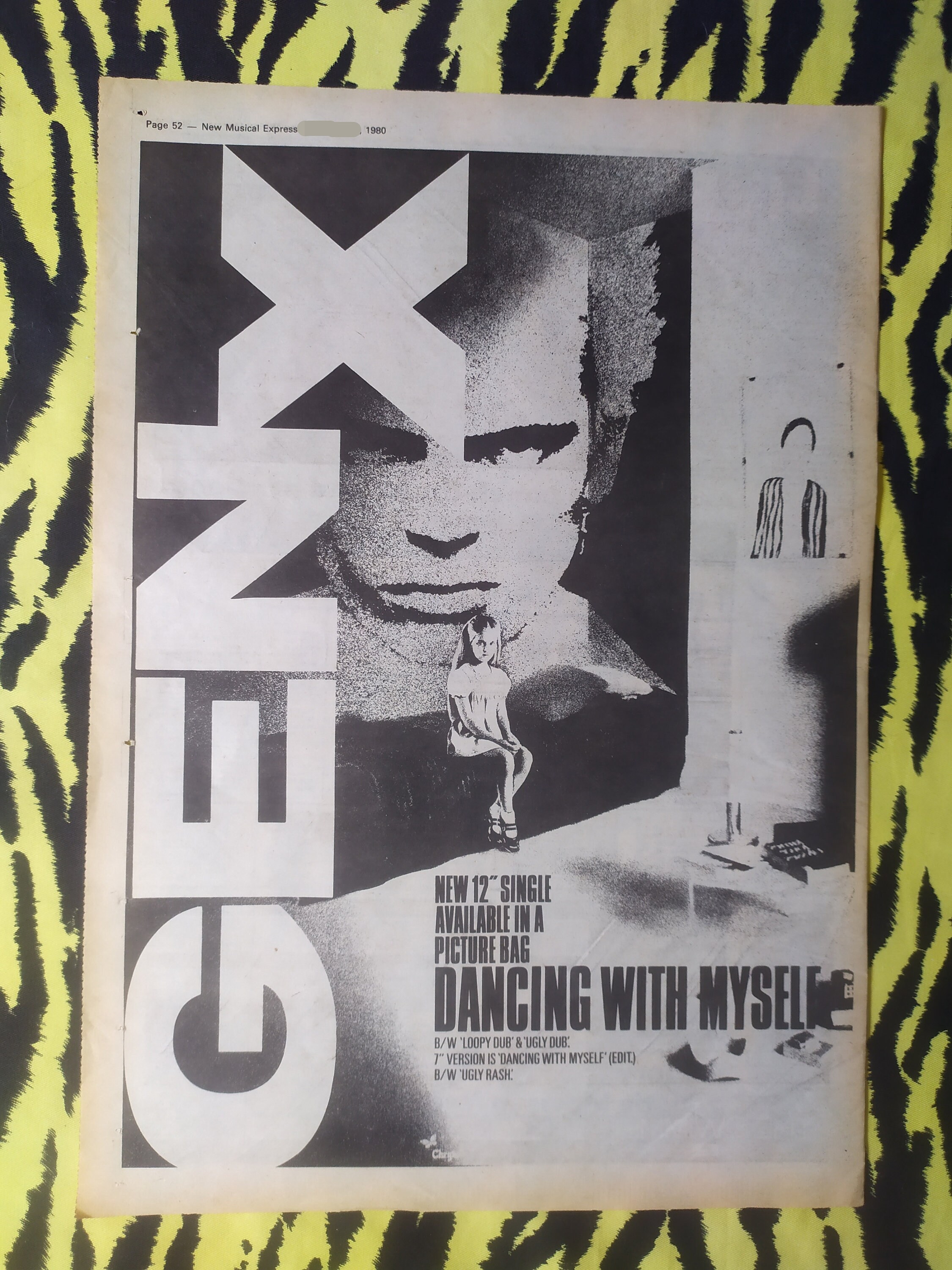 Original 1980 Generation X Advert/poster, Rare Vintage Poster