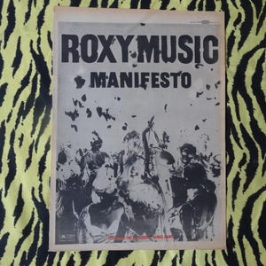 Original 1979 Roxy Music Advert/Poster, Rare Vintage Poster, Roxy Music &quot;Manifesto&quot; Rock Poster, Punk, New Wave, Vintage Paper